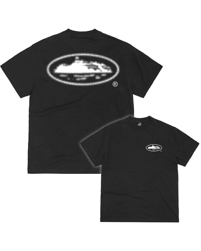 Corteiz Halftone Island Tee - Black/White