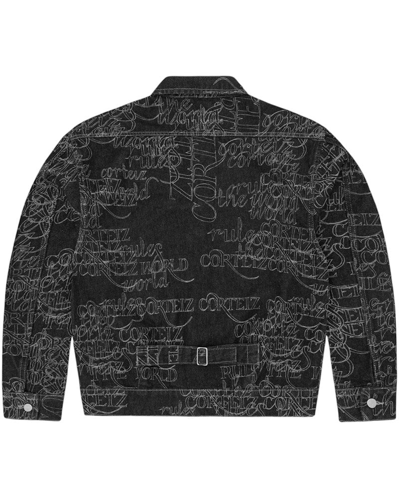 Corteiz Handwritten Denim Trucker - Black