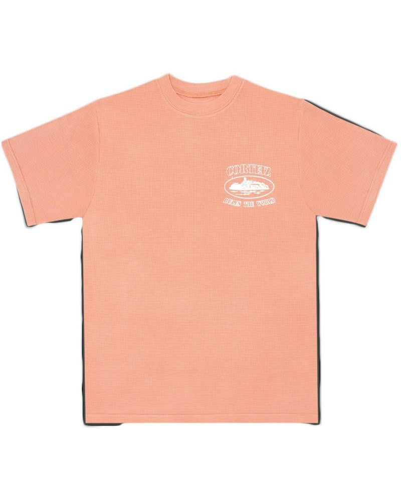 Corteiz Insignia Shortsleeve Waffle T-Shirt - Salmon
