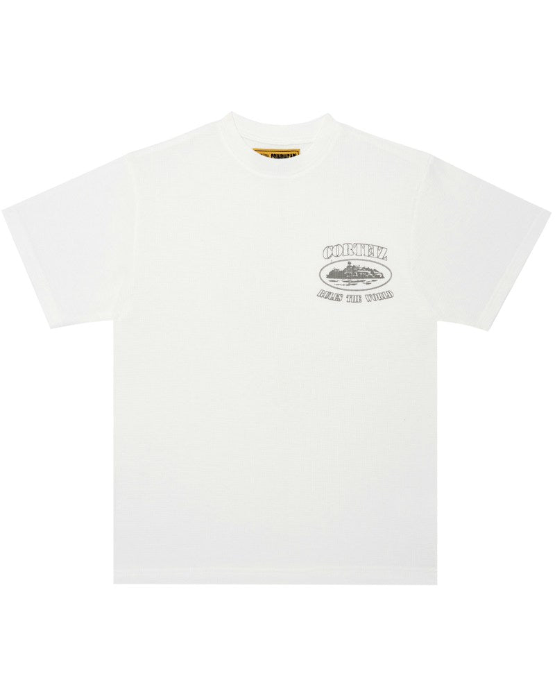 Corteiz Insignia Waffle T-shirt - White & Grey