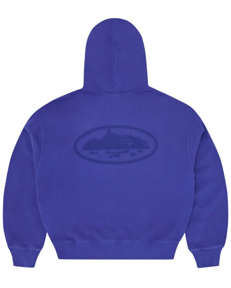 Corteiz Island Knockout Zip Hoodie - Indigo Blue