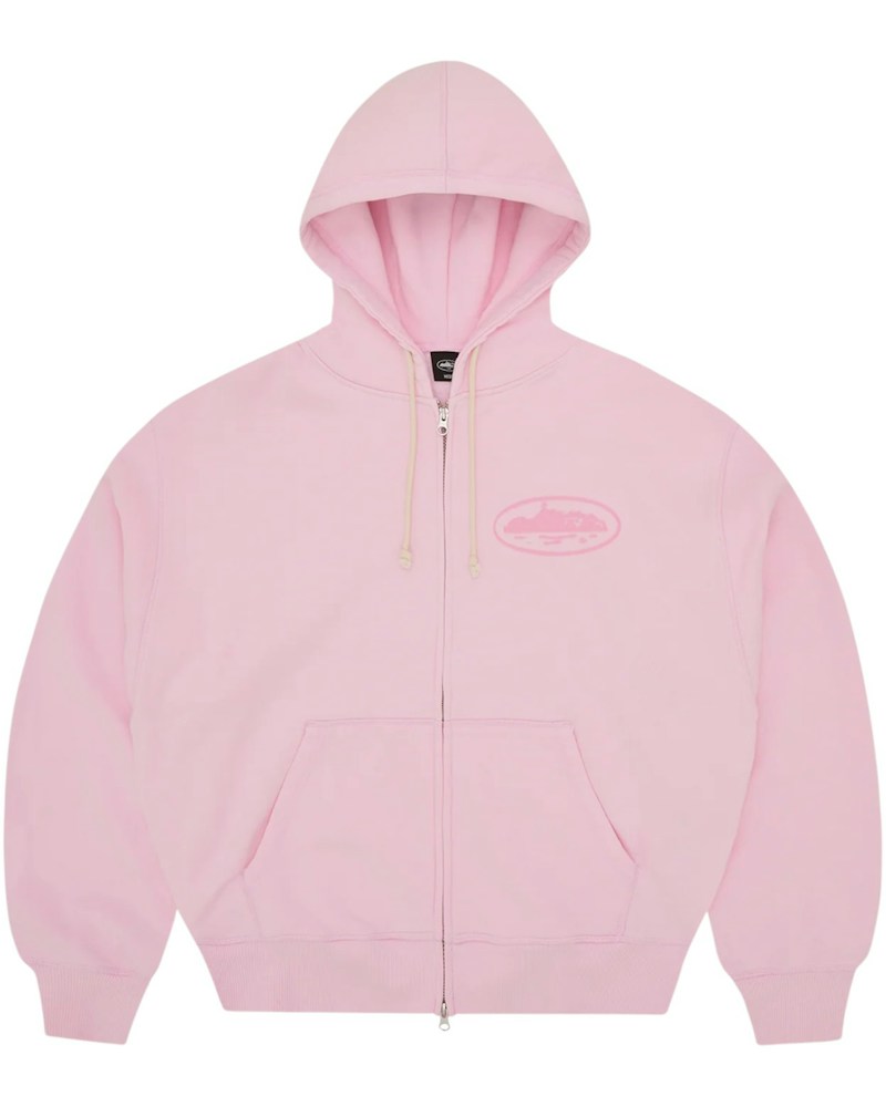 Corteiz Island Knockout Zip Hoodie - Pink