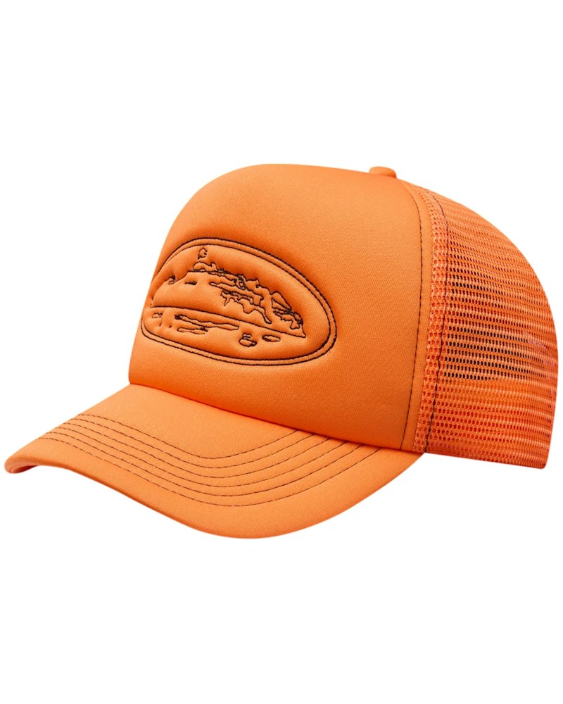 Corteiz Island Outline Trucker Hat - Orange