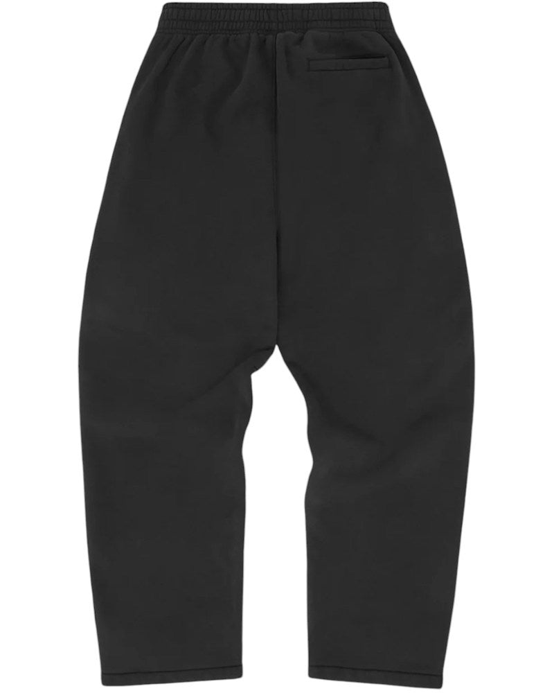 Corteiz Island Puff Print Open Hem Sweatpant - Black