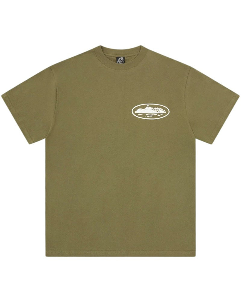 Corteiz Island Puff Print Tee - Olive