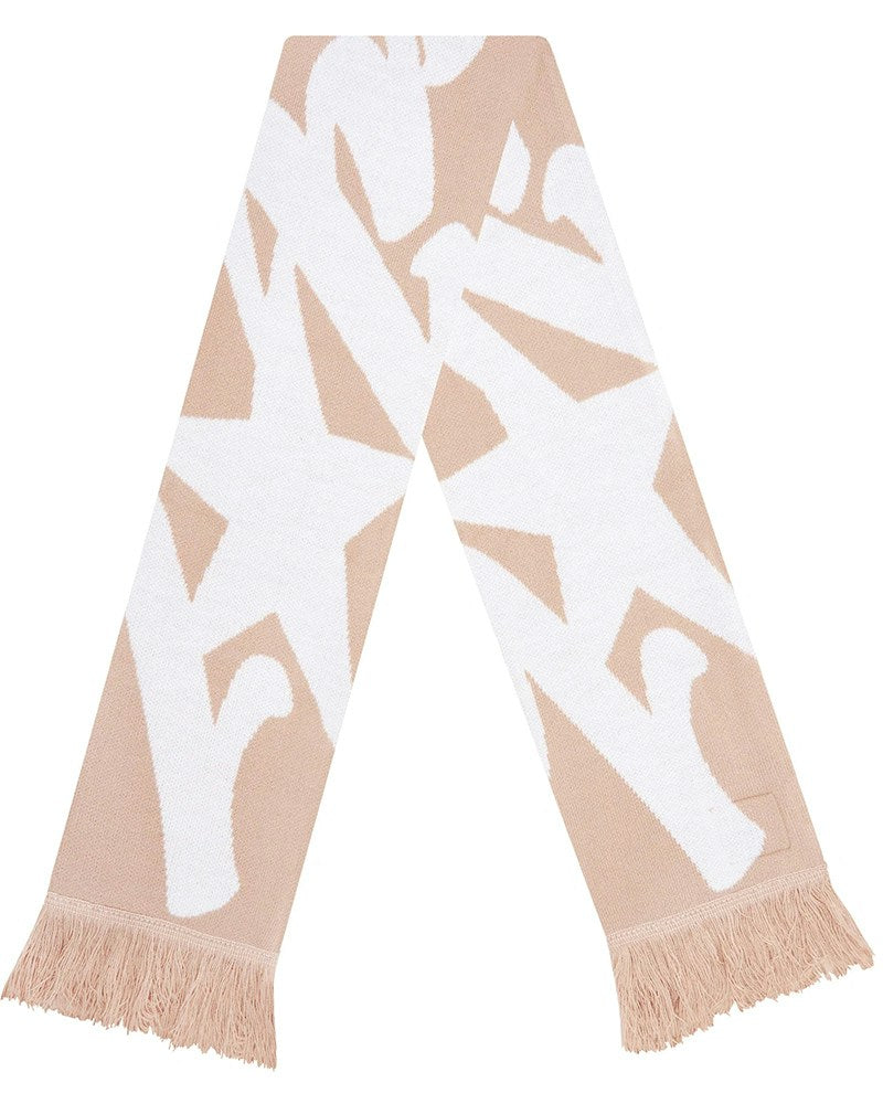 Corteiz Jacquaurd Knit Scarf - Cream