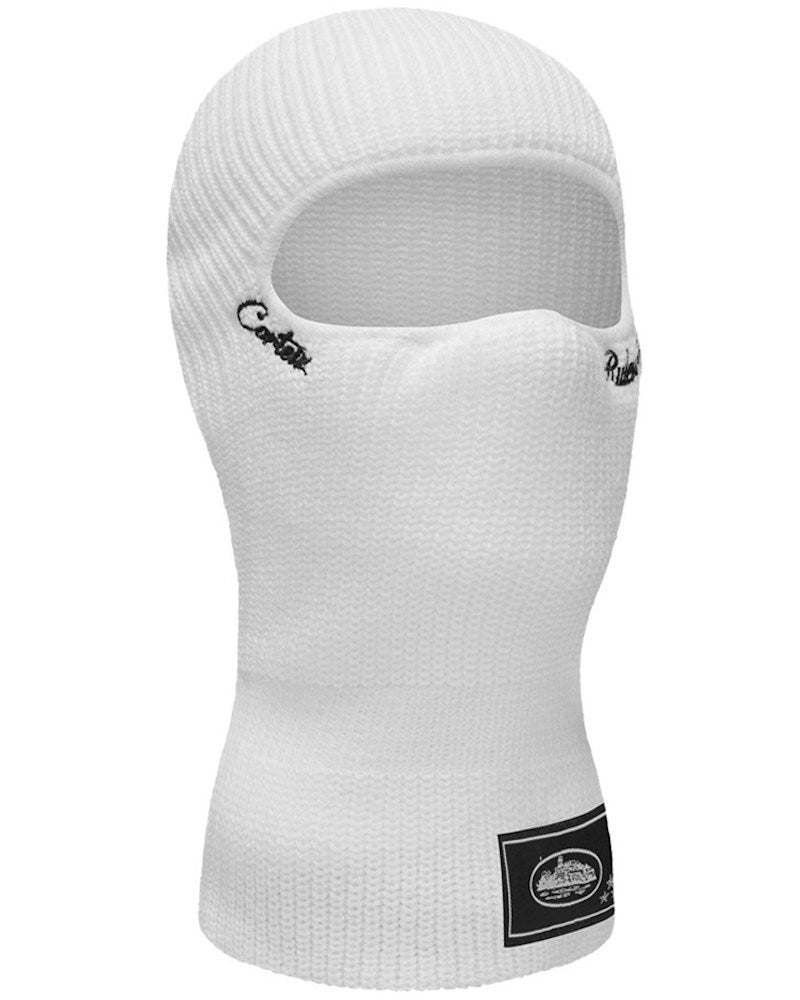 Corteiz Knit Balaclava - White/Black