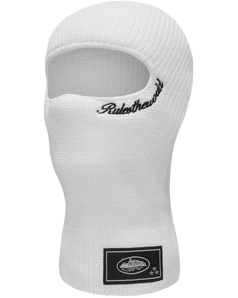 Corteiz Knit Balaclava - White/Black