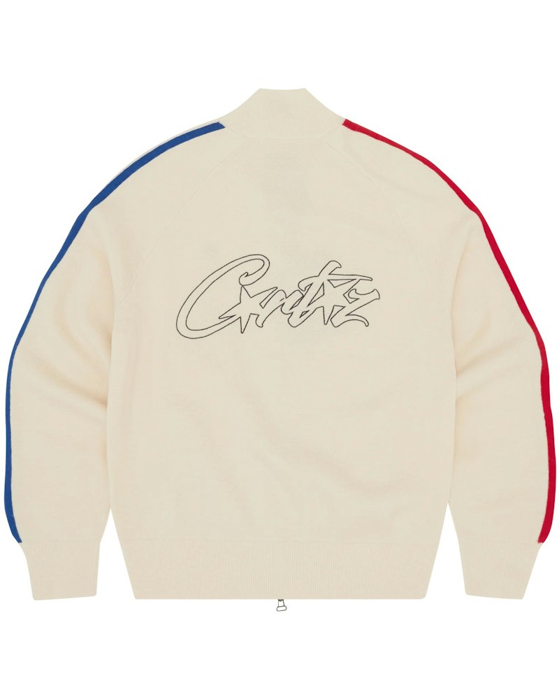 Corteiz Knit Zip Up Fleece - Cream