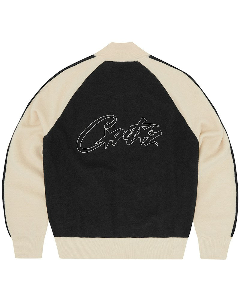 Corteiz Knit V2 Zip Up - Black/Cream