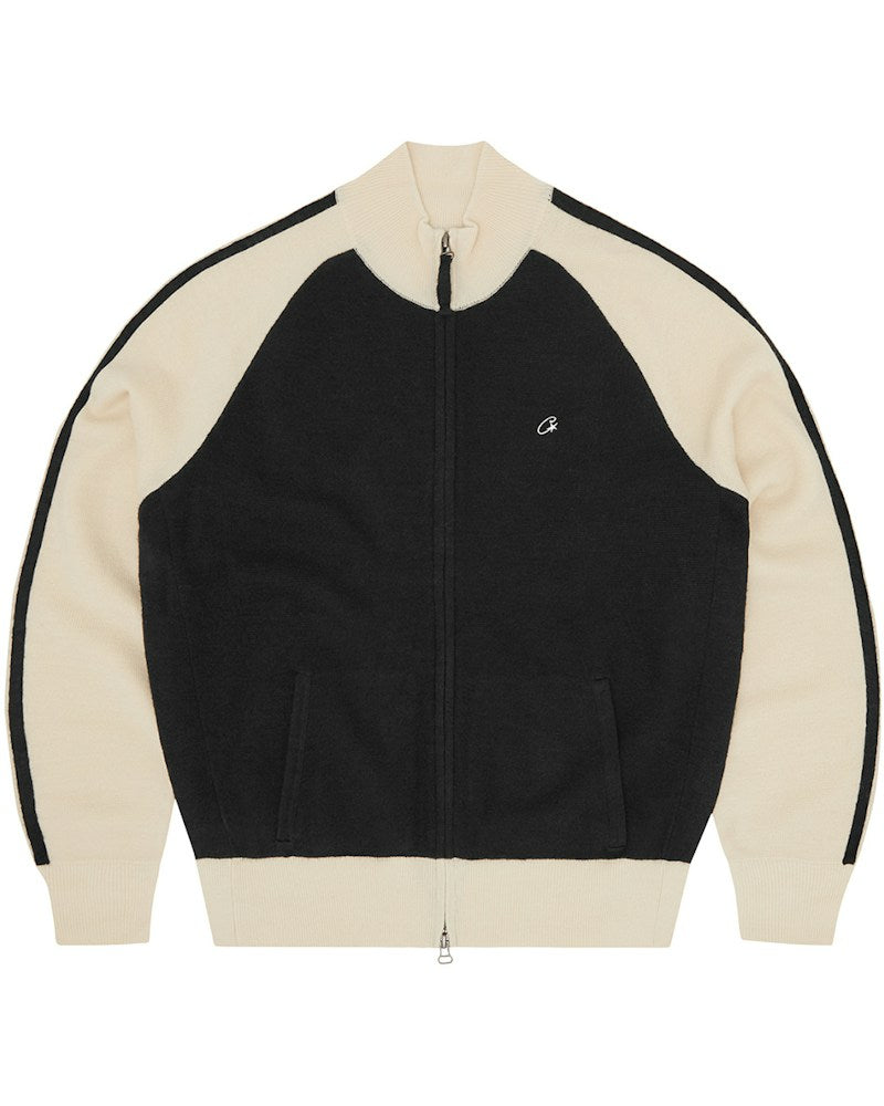 Corteiz Knit V2 Zip Up - Black/Cream