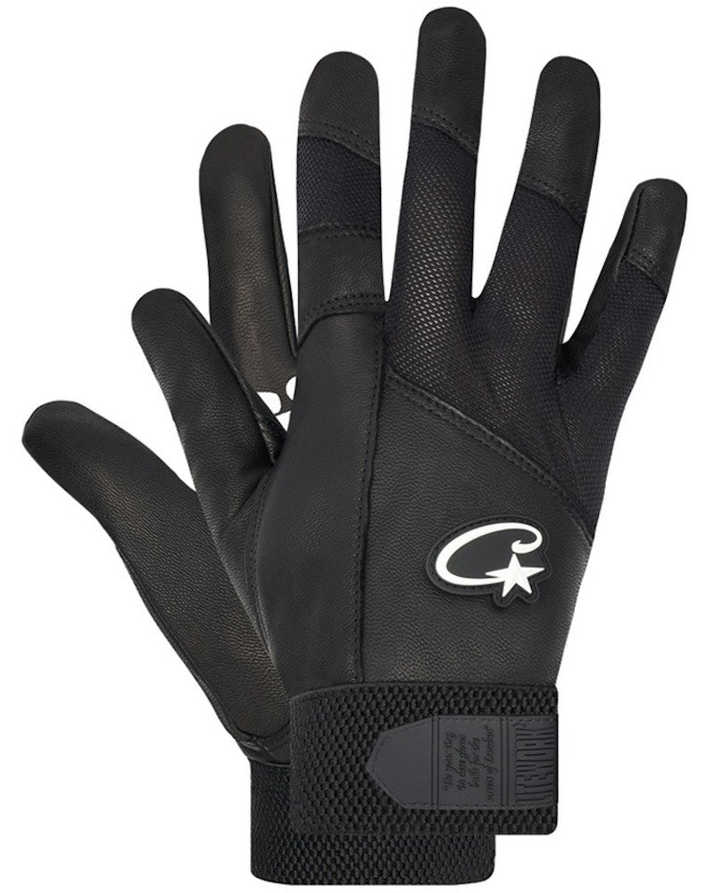 Corteiz Leather Gloves - Black