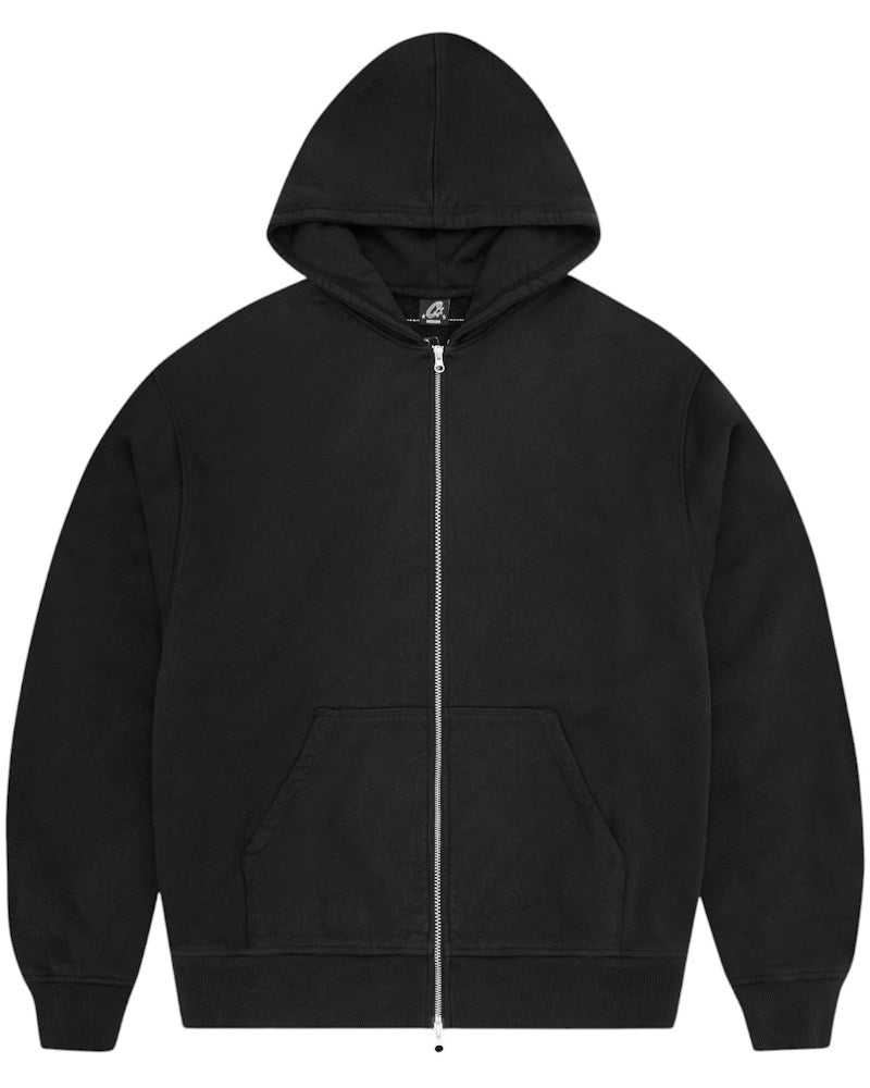 Corteiz Lundun Stitch Zip Hoodie - Triple Black