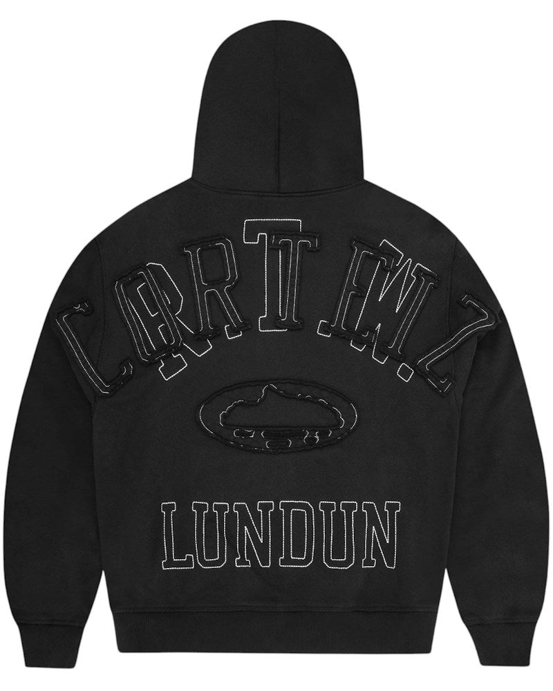 Corteiz Lundun Stitch Zip Hoodie - Triple Black