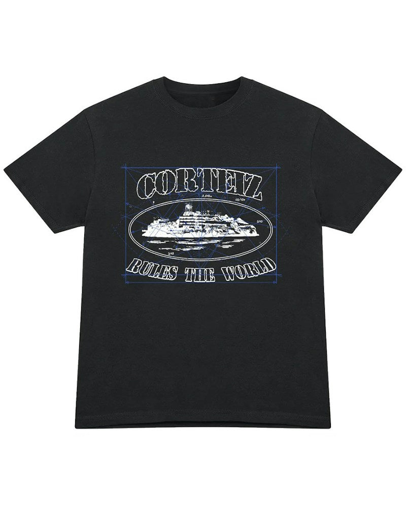 Corteiz Math Alcatraz Tee - Black