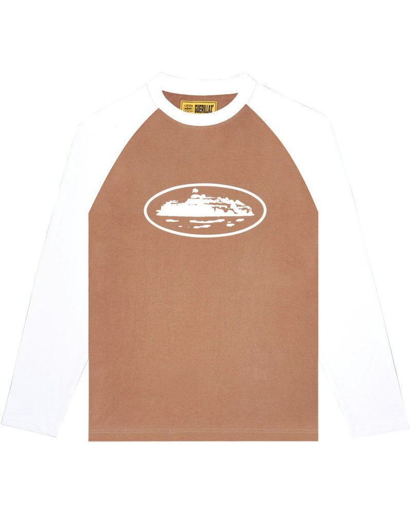 Corteiz Mens Raglan L/S T-shirt - Brown