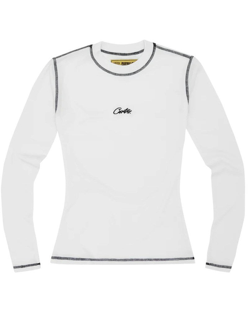 Corteiz Mesh Waffle Longsleeve - White