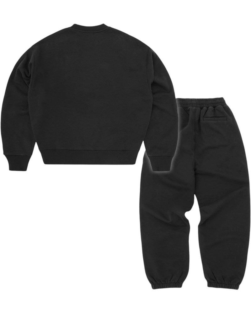 Corteiz Mini Island Crewneck Tracksuit - Black