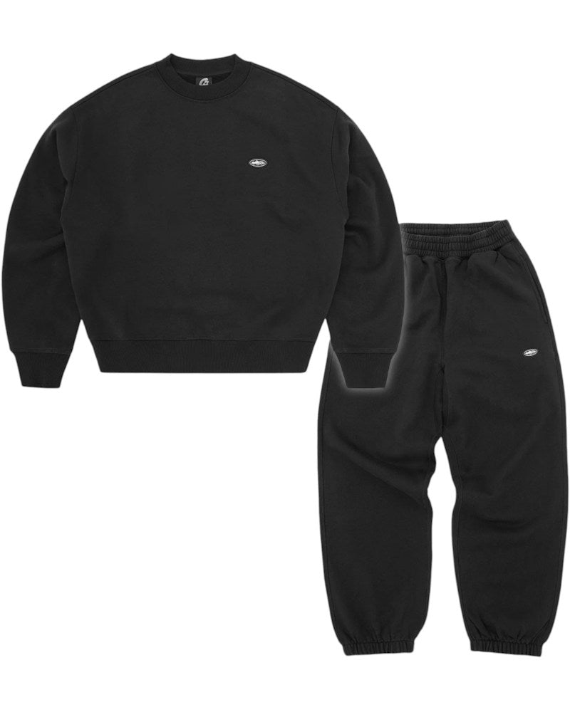 Corteiz Mini Island Crewneck Tracksuit - Black