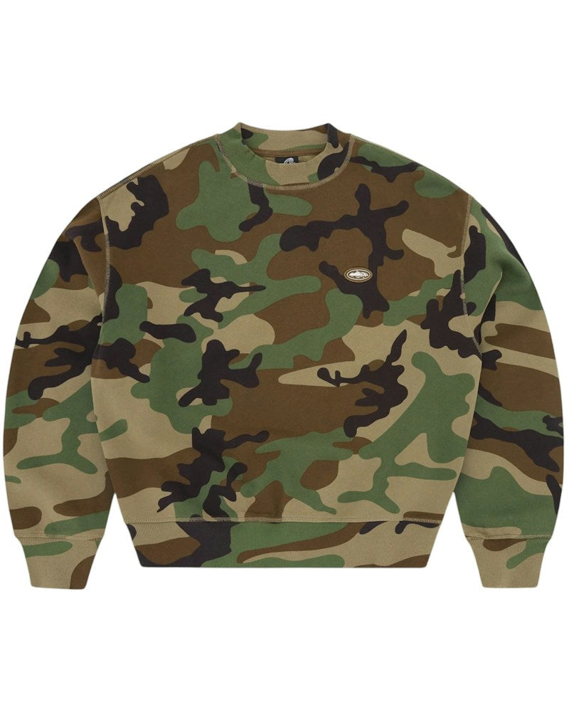 Corteiz Mini Island Crewneck - Woodland Camo