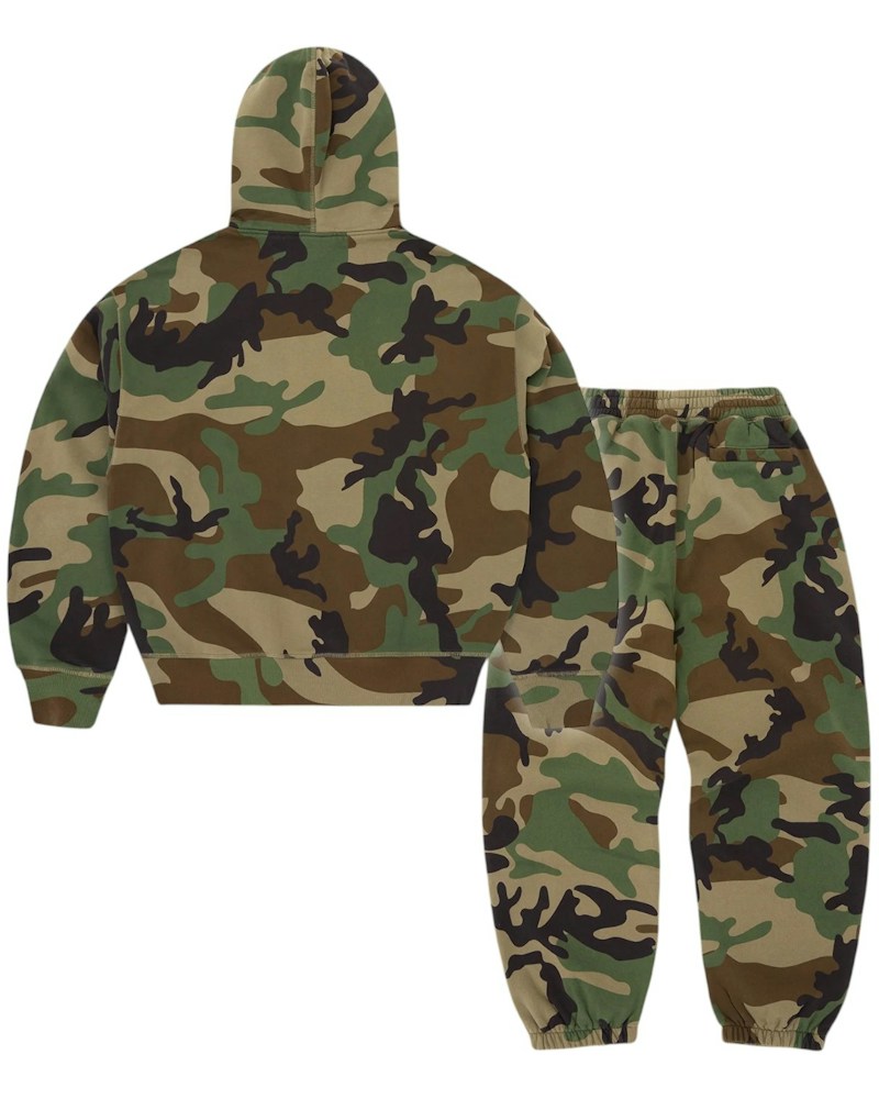 Corteiz Mini Island Hoodie Tracksuit - Woodland Camo