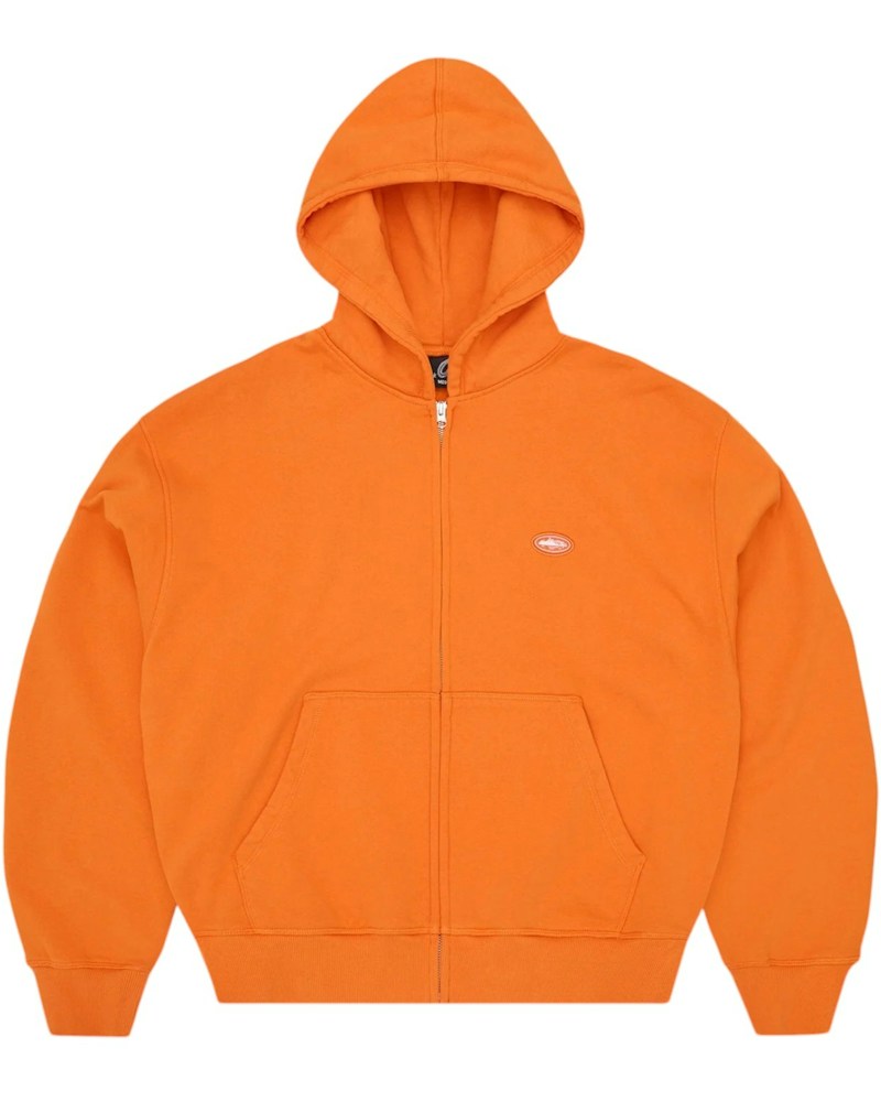 Corteiz Mini Island Zip Hoodie - Orange