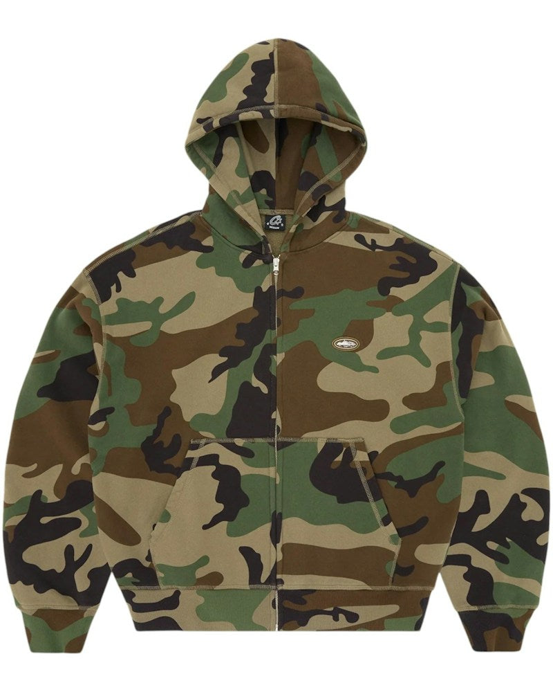 Corteiz Mini Island Zip Hoodie - Woodland Camo