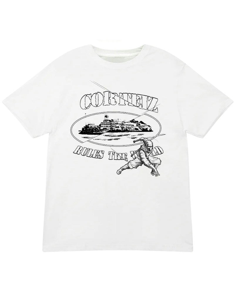 Corteiz Ninja Alcatraz Tee - White
