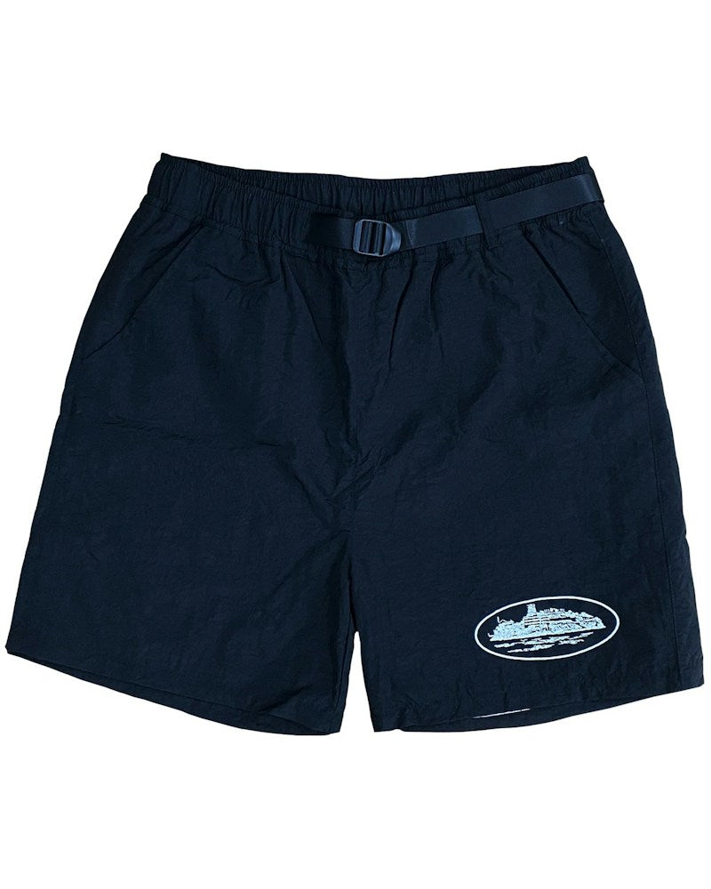 Corteiz Nylon Litework Shorts - Black