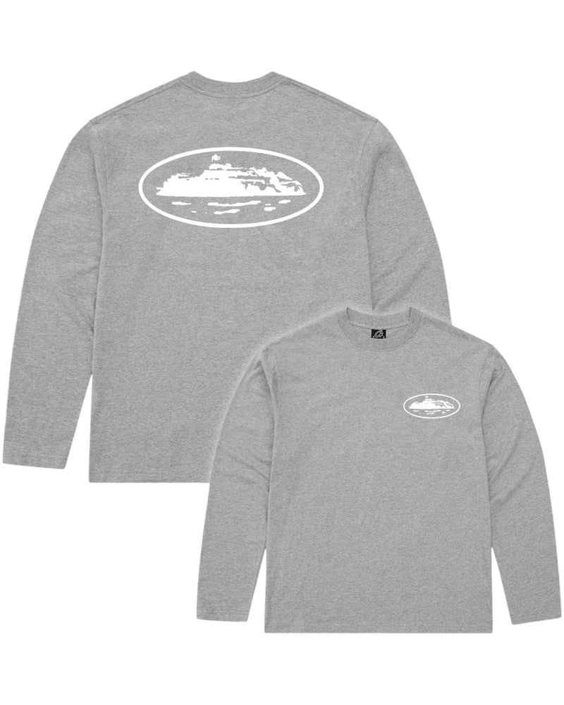 Corteiz OG Island LS Tee - Heather Grey