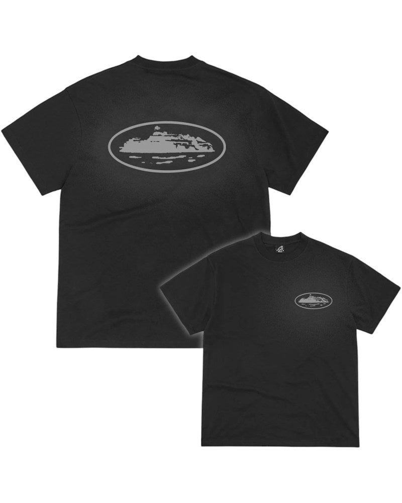 Corteiz OG Island Tee - Reflective Black