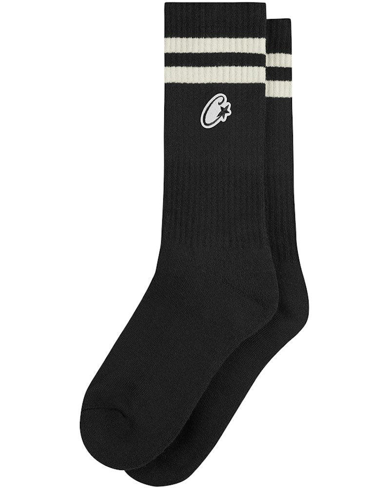 Corteiz Patch Socks - Black/White