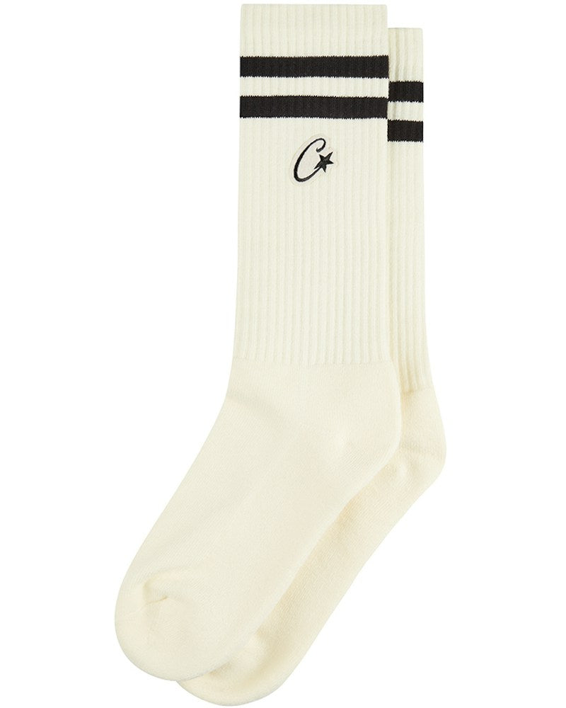 Corteiz Patch Socks - White/Black