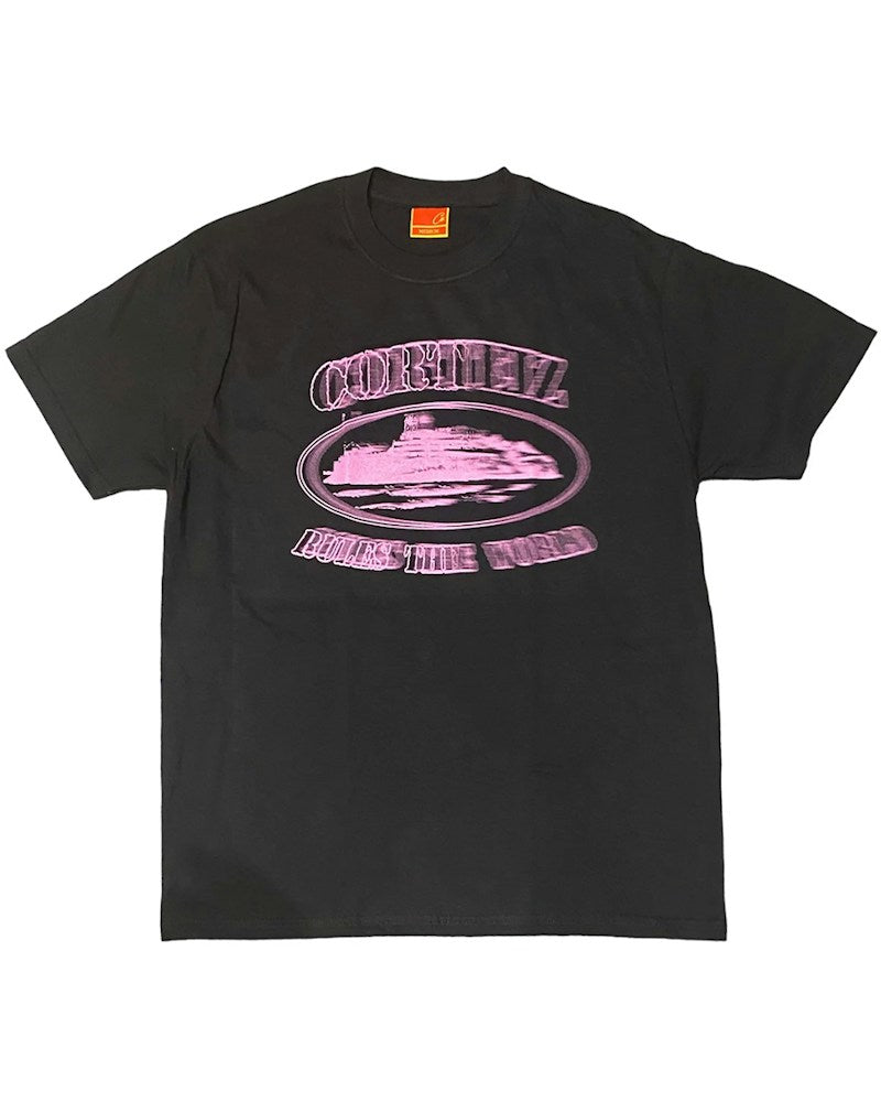 Corteiz Pink Blur Alcatraz T-shirt - Black