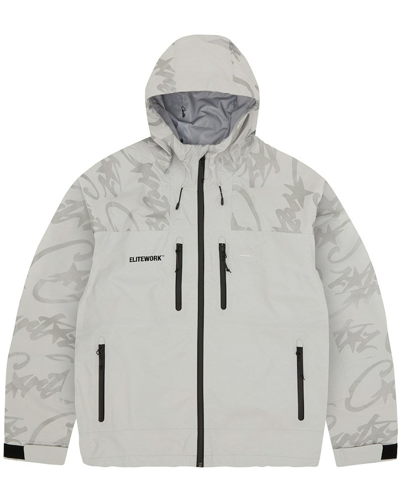 Corteiz Elitework Waterproof Shell Jacket - Platinum