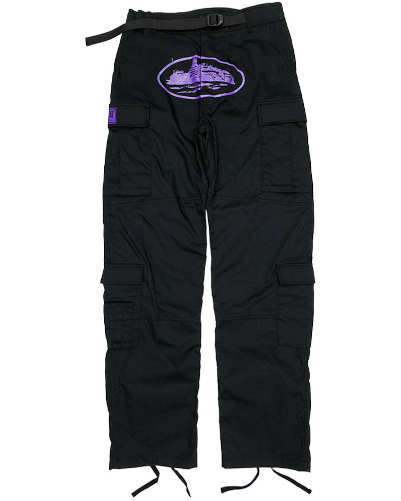 Corteiz Purp Guerillaz Cargos - Black/Purple
