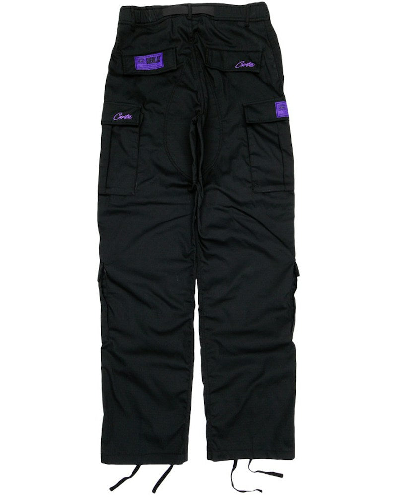 Corteiz Purp Guerillaz Cargos - Black/Purple