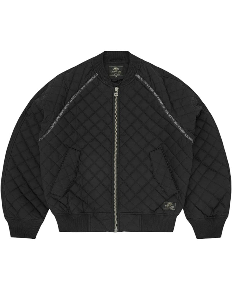 Corteiz Quilted Exchange Bomber - Black