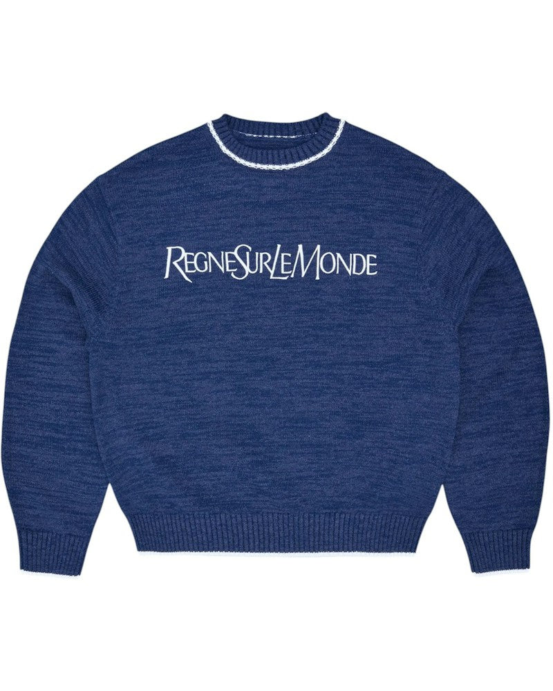 Corteiz RSLM Knit Crewneck - Navy