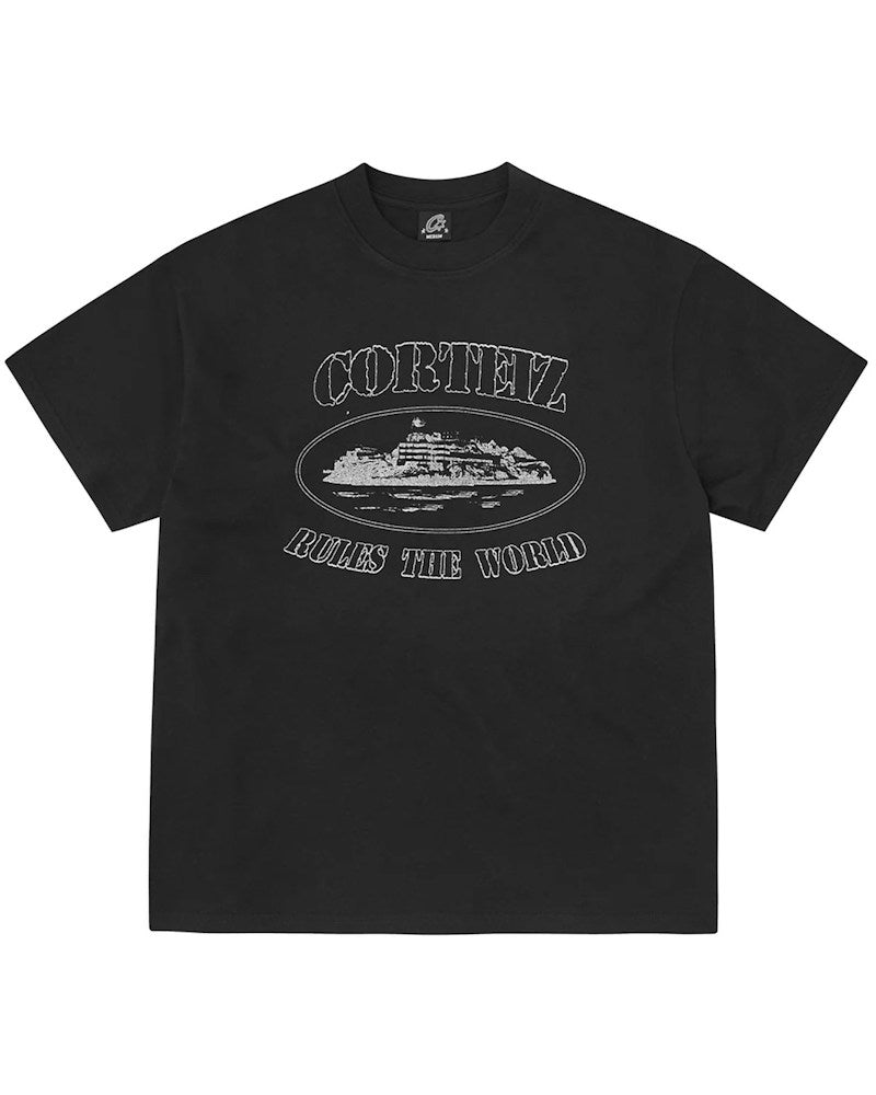 Corteiz Reflective Alcatraz Tee - Triple Black