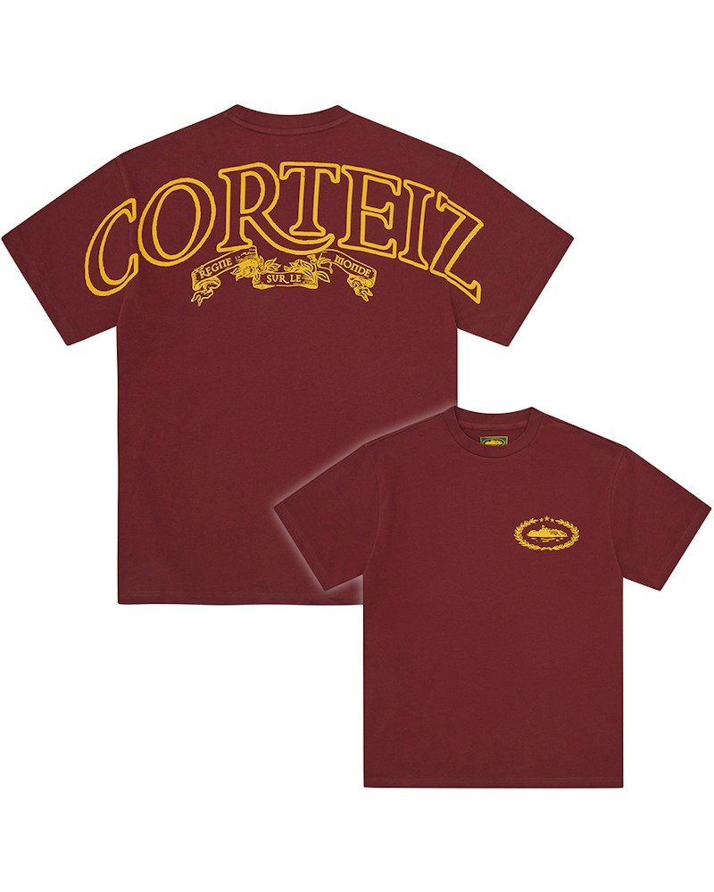 Corteiz Royale Heavyweight Tee - Burgundy