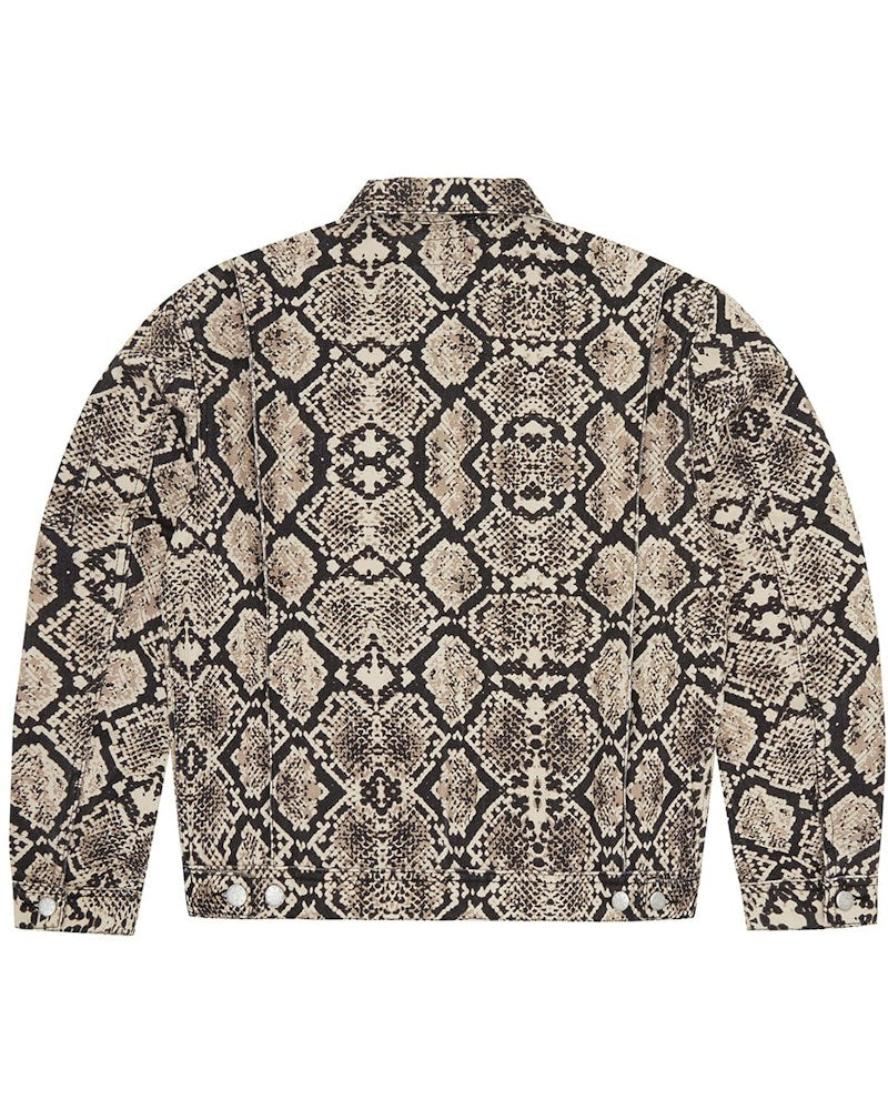 Corteiz Snakeskin Denim Workwear Jacket - Black/Beige