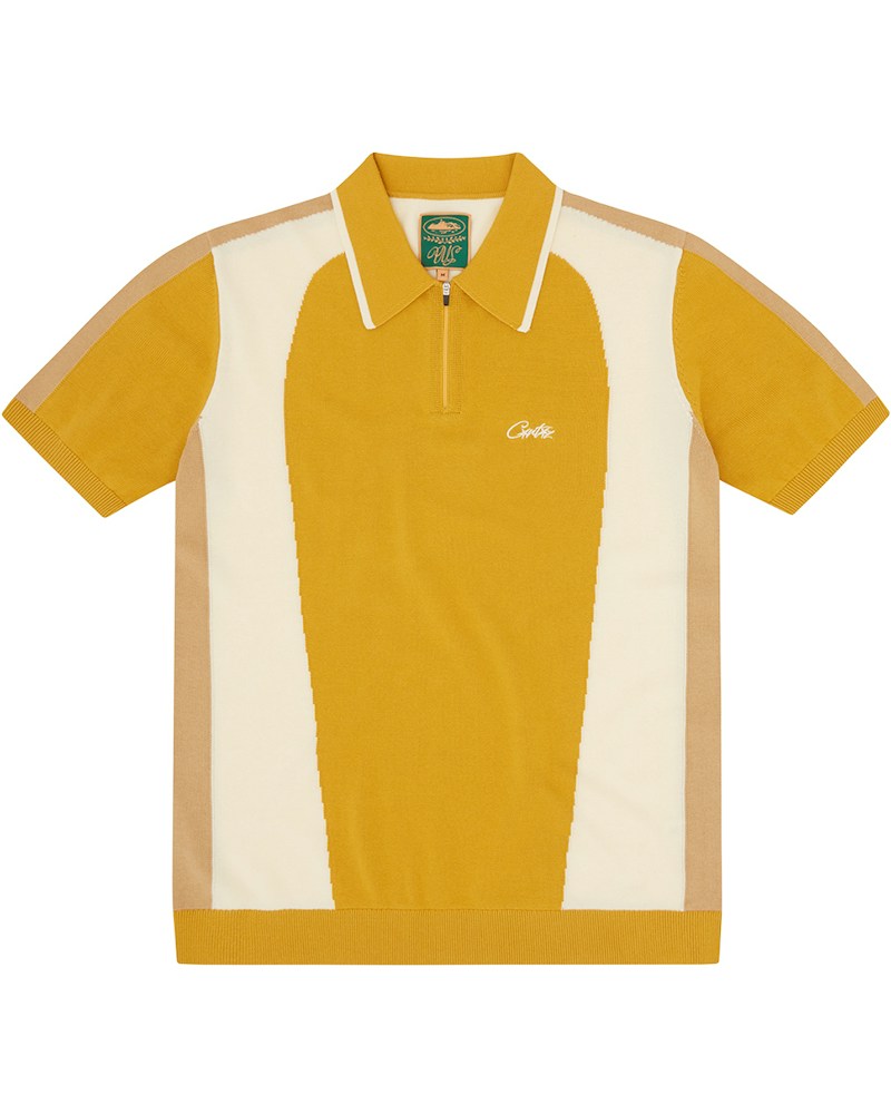 Corteiz Soprano Knit Polo - Mustard