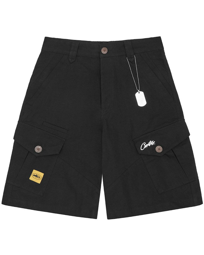 Corteiz Storm Cargo Shorts - Black