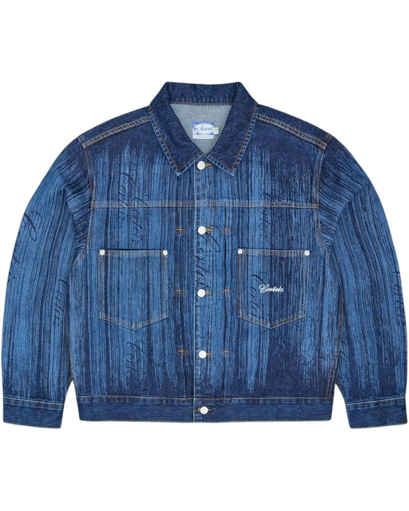 Corteiz Strike Denim Jacket - Dark Wash