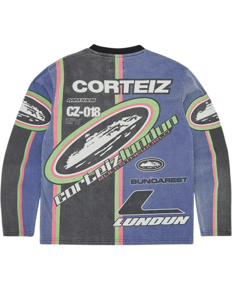 Corteiz Supercross Cotton Jersey - Blue