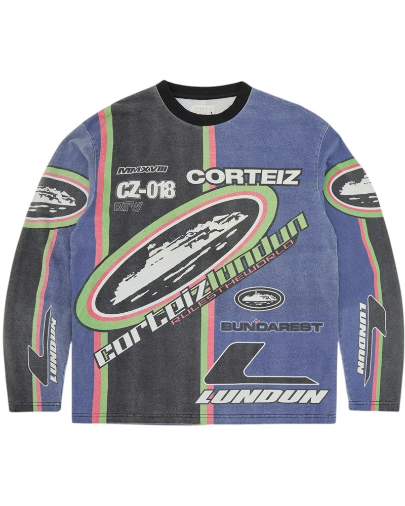 Corteiz Supercross Cotton Jersey - Blue