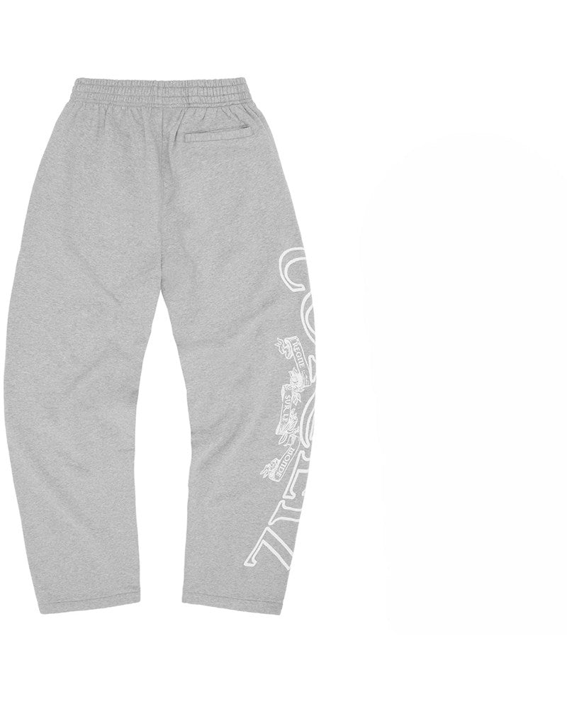 Corteiz Superior Royale Open Hem Pant - Heather Grey