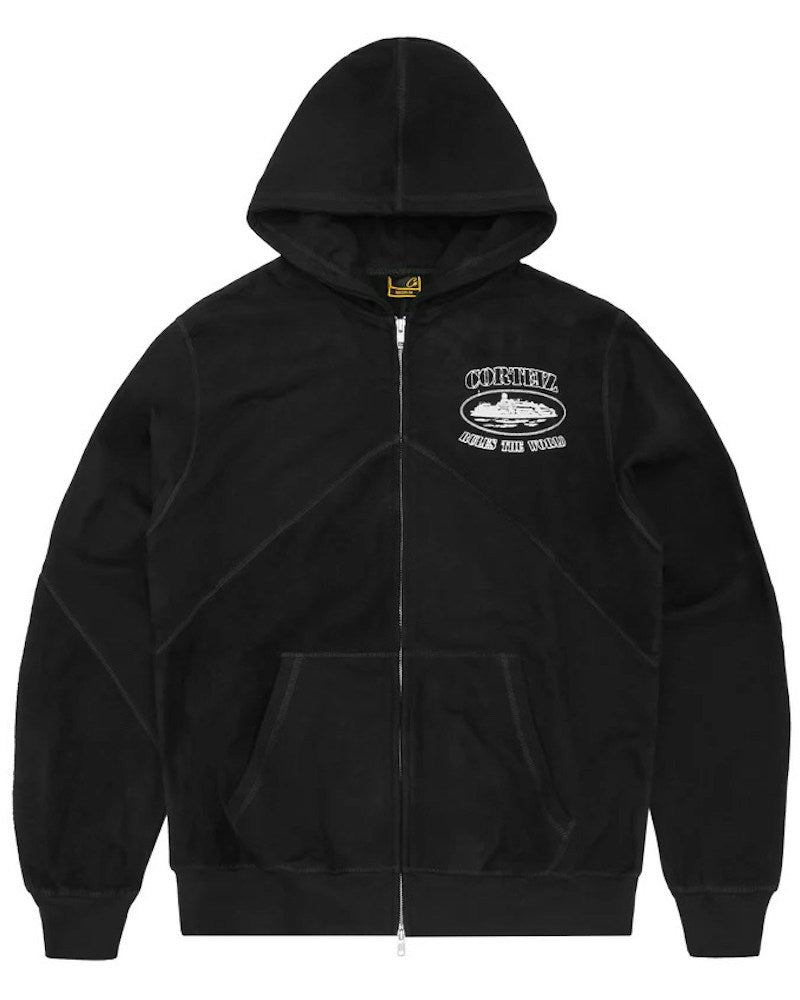 Corteiz Superior V2 Zip-Up Hoodie - Black