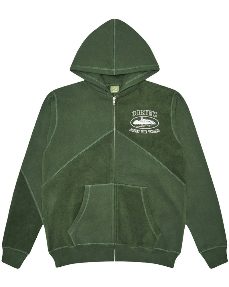 Corteiz Superior V2 Zip-Up Hoodie - Forrest Green